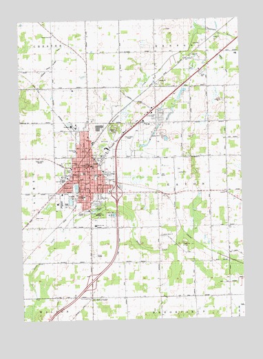 Charlotte, MI USGS Topographic Map