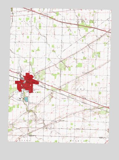 Clyde, OH USGS Topographic Map
