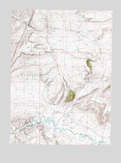 Difficulty, WY USGS Topographic Map