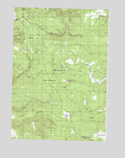 Five Hundred Flat, OR USGS Topographic Map