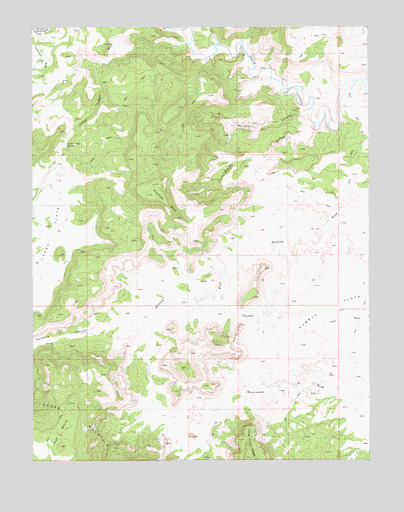Flattop Mountain, UT USGS Topographic Map
