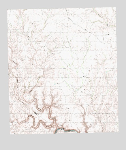 Candilla Canyon East, TX USGS Topographic Map