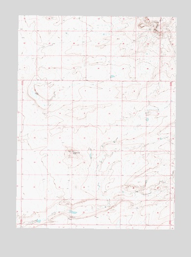 Greasewood Knoll, WY USGS Topographic Map