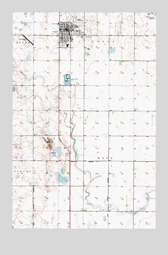 Cando, ND USGS Topographic Map
