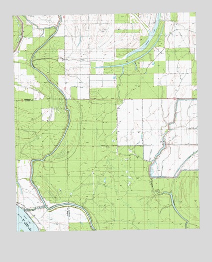 Cane Bayou, MS USGS Topographic Map