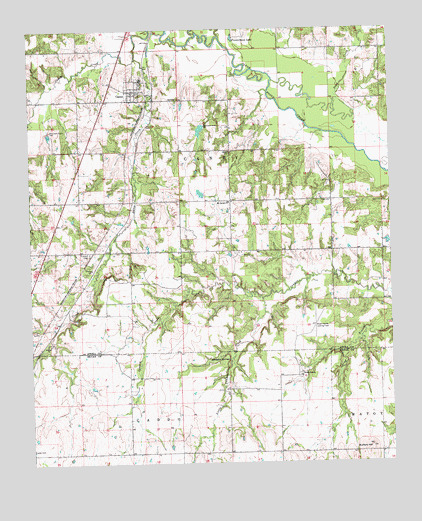 Caney, OK USGS Topographic Map