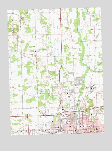 Jackson North, MI USGS Topographic Map