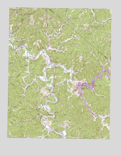 Lavalette, WV USGS Topographic Map
