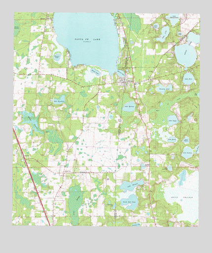 Melrose, FL USGS Topographic Map