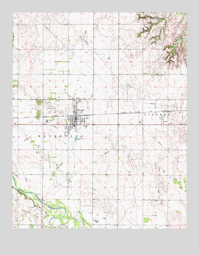 Mooreland, OK USGS Topographic Map
