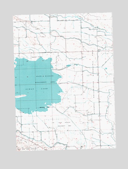 Ocean Lake Wyoming Map Ocean Lake, Wy Topographic Map - Topoquest