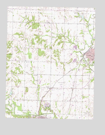 Paola West, KS USGS Topographic Map