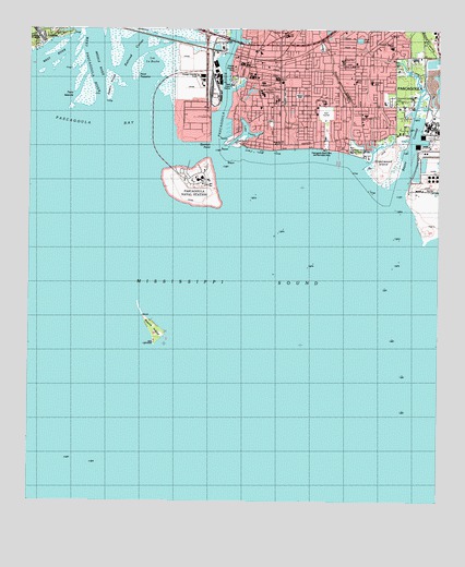 Pascagoula South, MS Topographic Map - TopoQuest