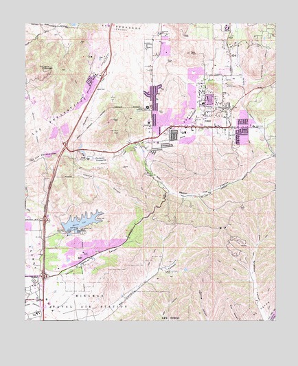 Poway, CA USGS Topographic Map