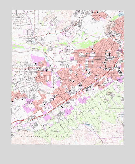 Riverside West, CA USGS Topographic Map