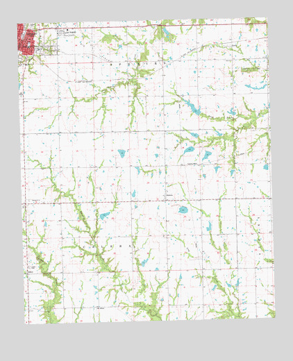 Roberta, OK USGS Topographic Map