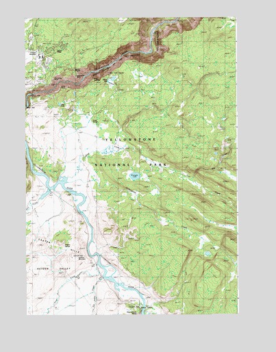 Canyon Village, WY USGS Topographic Map