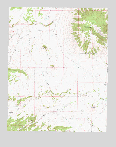 San Antonio Mountain, NM USGS Topographic Map