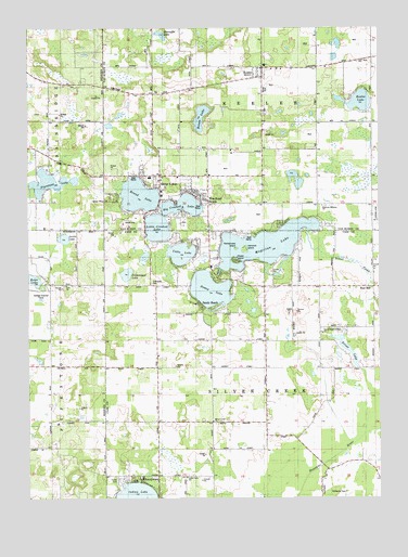 Sister Lakes, MI USGS Topographic Map