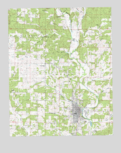 Thayer, MO USGS Topographic Map