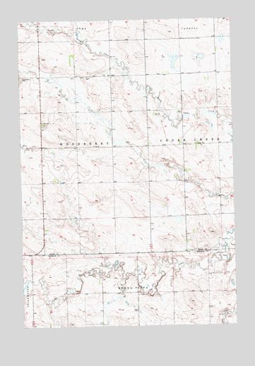 Warnke Hill, ND USGS Topographic Map