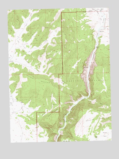 Canyon of Lodore North, CO USGS Topographic Map