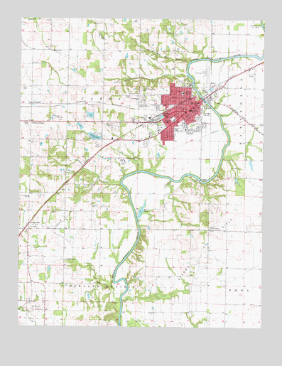 Carmi, IL USGS Topographic Map