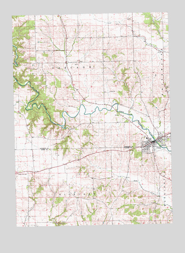 Cascade, IA USGS Topographic Map