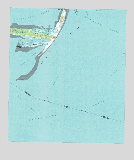 Cat Island, MS USGS Topographic Map