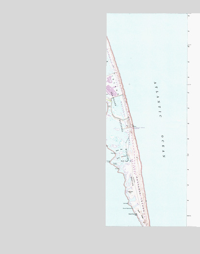 Pea Island, NC USGS Topographic Map
