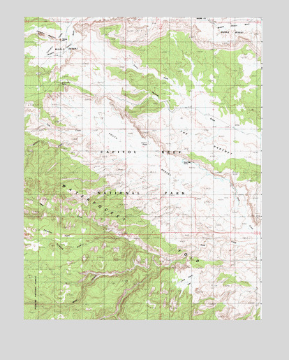 Cathedral Mountain, UT USGS Topographic Map
