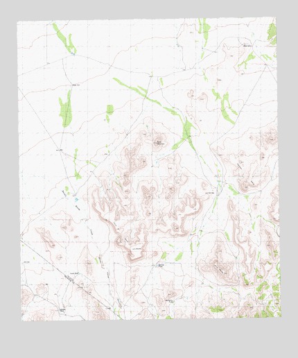 Cave Mesa, TX USGS Topographic Map