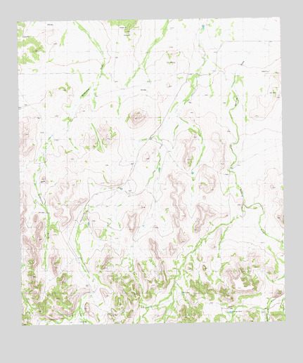 Cave Mesa SE, TX USGS Topographic Map