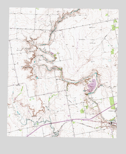 Cedar Bend, TX USGS Topographic Map