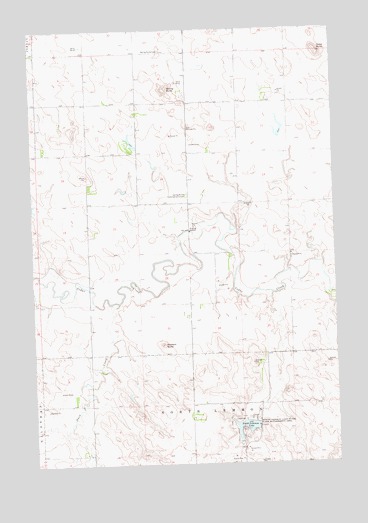 Cedar Butte, ND USGS Topographic Map
