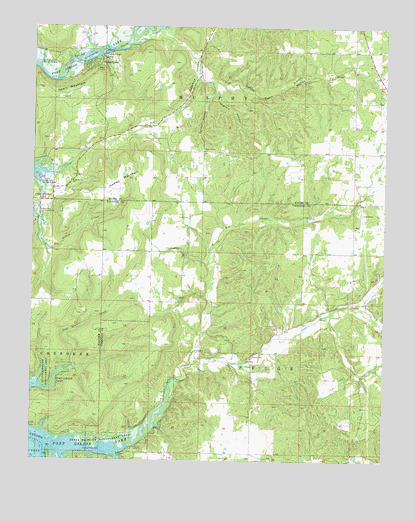 Cedar Crest, OK USGS Topographic Map