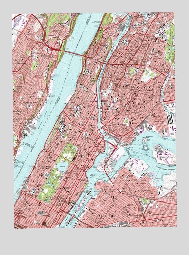 Central Park, NY USGS Topographic Map