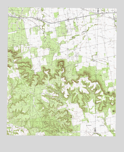Chalk Peak, TX USGS Topographic Map