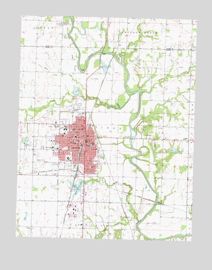 Chanute, KS USGS Topographic Map