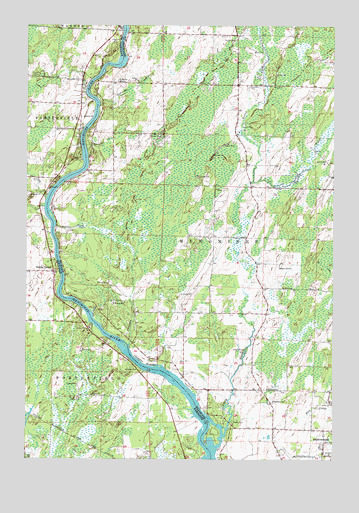 Chappee Rapids, MI USGS Topographic Map