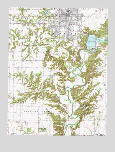 Charleston South, IL USGS Topographic Map