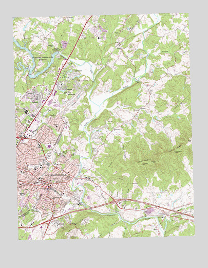 Charlottesville East, VA USGS Topographic Map
