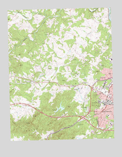 Charlottesville West, VA USGS Topographic Map