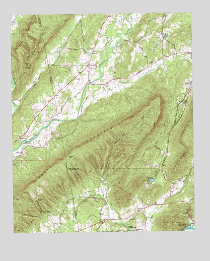 Chattoogaville, GA USGS Topographic Map