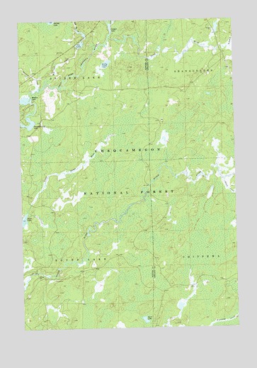 Clam Lake SW, WI USGS Topographic Map
