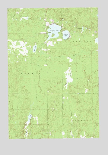 Amnicon Lake, WI USGS Topographic Map