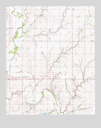 Cloud Chief, OK USGS Topographic Map