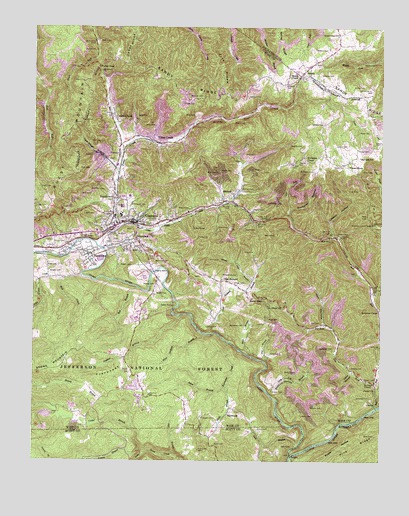 Coeburn, VA USGS Topographic Map