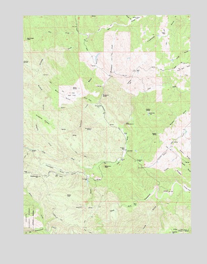 Cold Fork, CA USGS Topographic Map