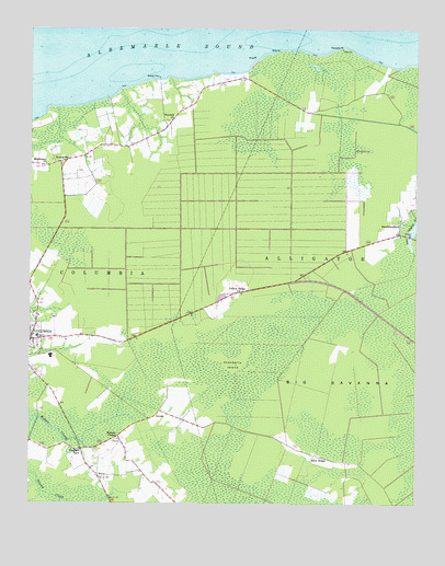 Columbia East, NC USGS Topographic Map